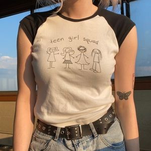 Vintage Y2K American Apparel Teen Girl Squad Tee